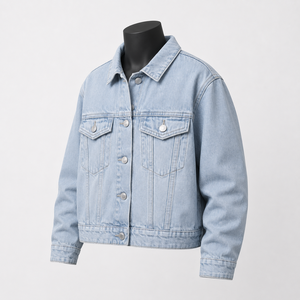 Custom Men's Black Denim <b>Trucker</b> <b>Jacket</b> Oversized Washed Cotton Jean <b>Jacket</b> OEM Wholesale Denim <b>Trucker</b> Jacke - Product Image 4