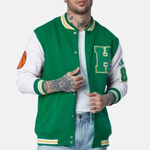 2025 Varsity Wool Crop Top Hombres de alta calidad de cuero transpirable Bomber School Collage Crop Jacket - Product Image 1