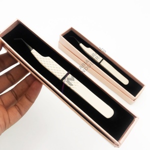 Colección de Pinzas para Extensión de Pestañas RMI con Caja, Logotipo Personalizado, Agarre de Diamante, Acero Inoxidable, Pinzas Rainbow Drip al por Mayor - Product Image 3