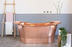 Standing Single Slipper Handcrafted pure Copper <b>Bath</b> Tub Standing Single Slipper Handcrafted pure Copper <b>Bath</b> Tub - Product Image 3
