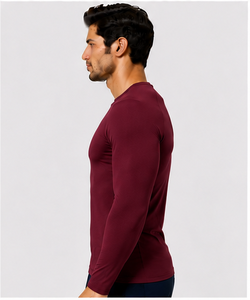 Chemise médicale à manches longues pour homme Ti Under Scrubs, respirante, anti-transpiration, uniforme d'infirmière, coupe ajustée, séchage rapide, col rond - Product Image 4