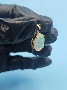 จี้เพชรโมอิสซาไนต์ทรงกลมเจียระไนแบบบริลเลียนท์  ประดับเงินแท้ 925 ชุบทอง  หรูหรา เหมาะสำหรับงานปาร์ตี้  สำหรับผู้หญิง  ประจำเดือนตุลาคม - Product Image 4