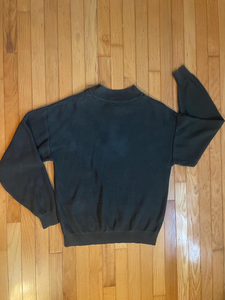 Pull en tricot noir pour homme avec logo brodé, fermeture à boutons sur le devant, manches régulières, vêtement d'automne - Product Image 6