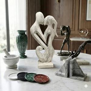 Escultura de Mármol de Gran Tamaño para Piso, Ideal para Entradas de Villas, Salas de Exhibición y Espacios de Hostelería, Disponible para Exportación - Product Image 1