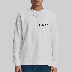 Full Sleeves Design Men T Shirt With Custom <b>Logo</b> Designing And Crew Neck Design With Relaxed Material For Summer Collection 2026 - Product Image 1