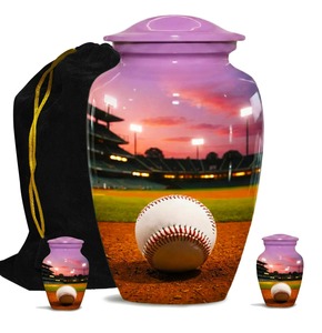 Baseball Field Cremation Urn for <b>Ashes</b> Sports Memorial Urn Adult Eco-Friendly & Durable 220 Cubic Inch Capacity <b>Keepsake</b> - Product Image 3