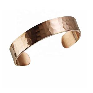 Brazalete Unisex de cobre martillado turco de Venta caliente Brazalete de cobre hecho a mano Brazalete de cobre puro en precio al por mayor - Product Image 1