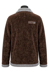 Hot Selling Brown Sherpa <b>Fleece</b> Thick 220g Jacket Full Zip Winter Outerwear Unisex Fuzzy Teddy Coat Contrast Collar <b>Thermal</b> - Product Image 5