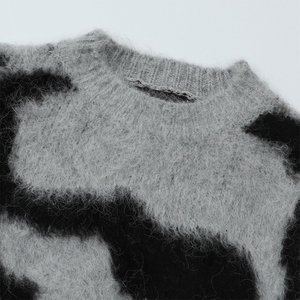 mohair New High Quality Plain Pullover sweatshirt Custom Logo Printing Oversized Fit Long Winter mohair - Product Image 5