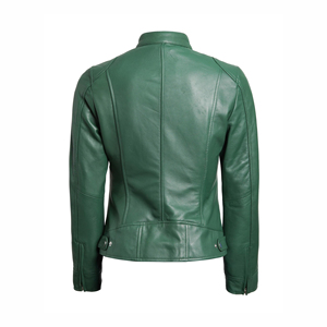 Veste longue en cuir véritable respirant à 100 % pour femmes, avec fermetures éclair, pour le printemps et l'automne, prix de gros. - Product Image 6