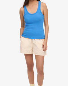 Débardeur sexy pour femme en tissu Oxford 3D, respirant, avec dentelle, boutons, pompons, soutien-gorge intégré et rembourrage ajouré, idéal pour l'été - Product Image 3