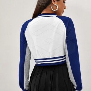 เสื้อแจ็คเก็ตครอปตัวสั้นสำหรับผู้หญิง ผ้าฝ้าย 100% ระบายอากาศได้ดี แห้งเร็ว เป็นมิตรกับสิ่งแวดล้อม คุณภาพสูง เหมาะสำหรับฤดูหนาว - Product Image 2