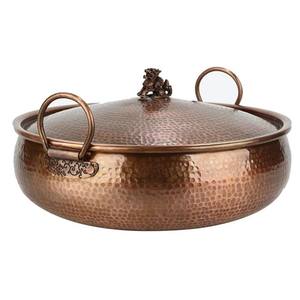 Cazuela de Lujo con Acabado de Cobre Martillado, de Acero Inoxidable de Doble Pared y Aislamiento Térmico, con Tapa, para Mesa de Comedor o Buffet - Product Image 4