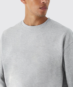 New Fashion <b>Design</b> 100% Cotton Crewneck Pullover Sweatshirt Breathable Warm Winter Fleece Oversized Embroidered Sweatshirts - Product Image 3