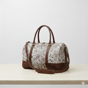 Sac de voyage de luxe en coton avec fermeture éclair, poignées noires, design spacieux pour week-end, idéal pour les voyages d'affaires et les escapades élégantes - Product Image 2