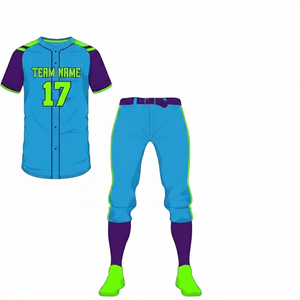 Ensemble d'uniformes de baseball personnalisés 2026 en gros – 100 % polyester respirant, séchage rapide, maillot sublimé imprimé pour équipe, unisexe, manches courtes - Product Image 4