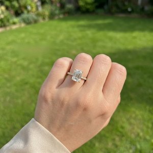 925 Sterling Silver Moissanite Ring Brilliant Round Stone Elegant Statement Fashion Jewelry <b>Wedding</b> Gift - Product Image 1