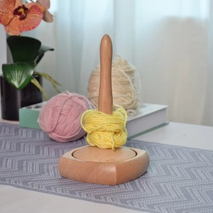 Wooden Yarn Holder Yarn Stand Rotating Ball Winder Knitting Crochet Thread Organizer <b>for</b> Handcrafts Use - Product Image 2