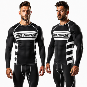 Custom Long Sleeve MMA <b>Rash</b> <b>Guard</b> <b>BJJ</b> Jiu Jitsu Grappling Shirt Durable Sublimated Compression Apparel for Training Sparring Fit - Product Image 3