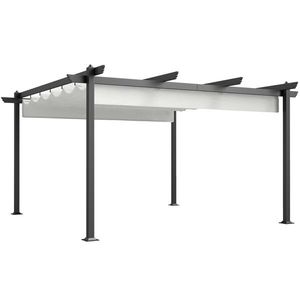 Pergola Retrattile con Tenda per Riparo Esterno e Elemento Decorativo - Product Image 3