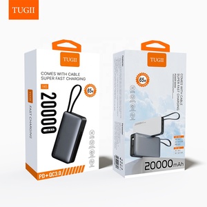 65W 20000MAh Nhanh Chóng Sạc USB C Cổng Và Loại C Đầu Vào Cáp Đầu Ra Nhanh Chóng Sạc Ngân Hàng Điện Cho Máy Tính Xách Tay Điện Thoại Di Động - Product Image 6
