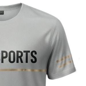 T-shirt de sport blanc pour homme en polyester, uniforme d'entraînement, vêtement d'extérieur, tenue d'équipe, performance sportive - Product Image 4