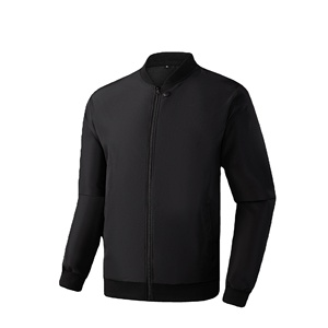 2025 hommes affaires décontracté mince manteau printemps et automne nouveau col de Baseball veste avec fermeture à glissière couleur unie coupe ample - Product Image 1