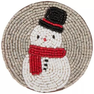 Nouveauté : Sous-verre décoratif de Noël en perles, design élégant et luxueux pour la maison, design tendance. - Product Image 1