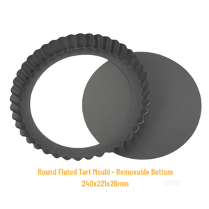 Molde para Tartas Negro de 9 Pulgadas con Fondo Extraíble, Molde para Tartas de Aluminio para Hornear Tartas, Pasteles, Quiches, Brownies - Product Image 2