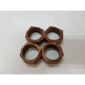 Juego de Anillos para Servilletas de Madera Redondos, Accesorios de Comedor Rústicos Hechos a Mano para Hoteles, Restaurantes y Hogares - Product Image 2