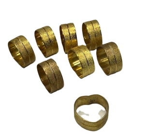 Anneaux de serviette en laiton doré très demandés pour événements, hôtels, mariages – Porte-serviettes décoratifs en métal pour accessoires de luxe pour la salle à manger à domicile - Product Image 4