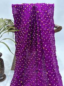Dupatta en soie Gajji pure, bandhani, traditionnel, tie-dye, fait main, ethnique, pour femmes - Product Image 3