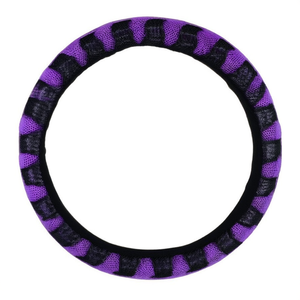 Housse de volant de voiture en maille noire et violette 37-39 cm - Product Image 2