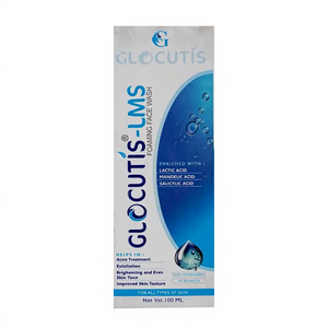 Glocutis S-LMS Nettoyant Visage Moussant 100ml Acide Lactique, Mandélique et Salicylique Contrôle de l'Acné Exfoliant Éclaircissant pH Équilibré - Product Image 1