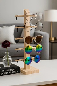 High Quality <b>Wooden</b> Goggles Organizer For Countertop Display In Optical Shops And Home Space Saving Organizer From India - Product Image 4
