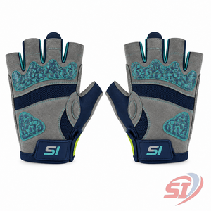 Custom MTB Cycling Gloves <b>Half</b> Finger Gel Padding Breathable Anti <b>Slip</b> Mountain Road Bike Microfiber Hook Loop Closure Unisex - Product Image 2