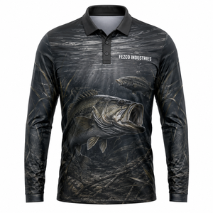 เสื้อโปโลตกปลา ระบายอากาศ แห้งเร็ว ไซส์ใหญ่ พร้อมลายพิมพ์แบบซับลิเมชั่น - Product Image 2