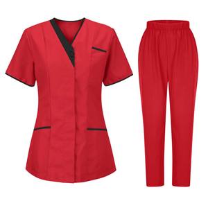 Ensemble de Blouse et Pantalon Médical Femme Nouvelle Tendance à Prix Abordable, Tenue Médicale Tricotée à Manches Courtes Personnalisable de Haute Qualité pour Usage Hospitalier - Product Image 5