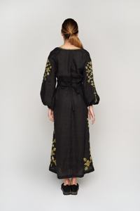 Vestido Largo Romántico y Sexy de Malla y Satén, Estilo Casual para Fiesta, Corte en A, Mangas Regulares, 100% Algodón Tejido con Bordado y Borlas - Product Image 2