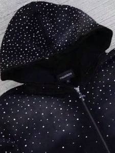 Sudaderas con Pedrería Estilo Bling para Hombre, Venta al Por Mayor, Color Personalizado, Cómodas y Transpirables, Sudadera con Cierre para Moda Urbana - Product Image 2