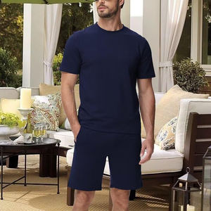 Ensemble de survêtement léger pour homme, respirant, pour l'été, avec short assorti, manches courtes, style streetwear - Product Image 3