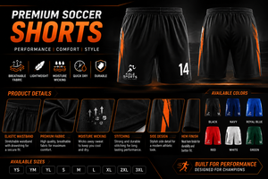 Pantalones Cortos de Fútbol para Jugadores, Personalizados con Logotipo y Número, Pantalones Cortos de Fútbol para Adultos, Tejido Transpirable - Product Image 3