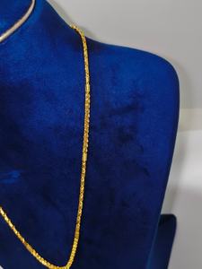 Cadena Bahubali de oro macizo de 22 quilates para hombres y mujeres, collar de eslabones de oro amarillo auténtico, joyería fina para uso diario, regalo unisex - Product Image 3