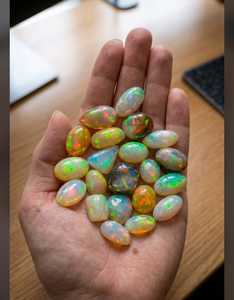 Ópalo Etíope Natural Cabujón de Formas Mixtas, Gema Suelta con Juego de Color Opalescente para Joyería - Product Image 4