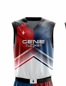 Uniforme de Baloncesto sin Mangas para Hombre, Profesional, Cómodo, Transpirable, de Alta Calidad, Diseño Personalizado, 100% Poliéster - Product Image 3