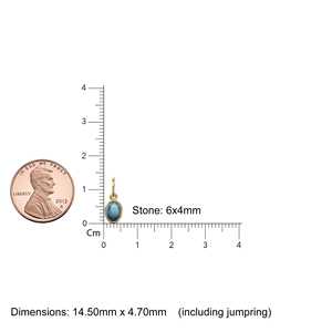 Colgante de Oro Sólido con Topacio Azul de Londres Ovalado Cabujón / Colgante de Oro Hecho a Mano con Gema Azul / 1 Pieza de Joyería de Oro Amarillo Sólido de 14k - Product Image 3