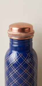 Botella de Agua de Cobre Esmaltado Hecha a Mano al por Mayor, Diseño Artístico, Ayurvédica, Antiderrames, Ecológica, Frasco Metálico para Gimnasio, Yoga y Oficina - Product Image 4
