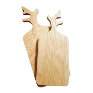 Bloc à découper en corne de cerf en bois rustique Planche à découper en bois biologique naturel Plateau de service du Vietnam - Product Image 1