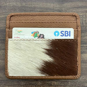 Nouveauté March Expo : Porte-cartes en cuir de vachette véritable à poils, porte-cartes d'identité design, étuis à cartes en gros pour unisexe - Product Image 4