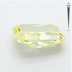 Diamant de laboratoire CVD certifié IGI, taille Radiant, 1,54 carats, couleur Jaune Fantaisie, clarté VS1, LG 791626457, ROYAL GEMS pour bijoux - Product Image 4